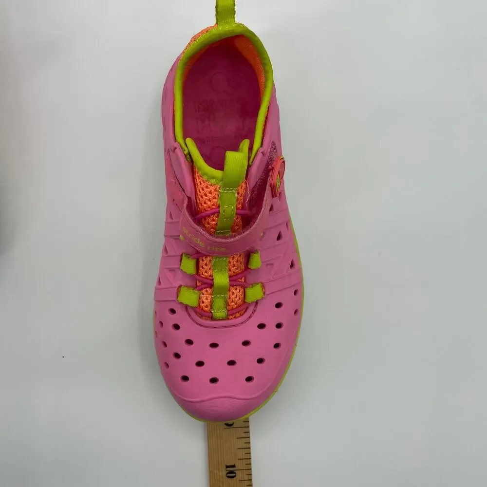STRIDE RITE Made 2 Play Phibian Girls Water Shoes Pink Elastic Closure M2P